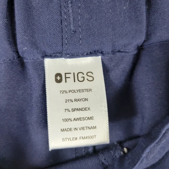 Figs Technical Collection Pull On Tie Waist Straight Leg Scrub Pants Tall - Picture 6 of 11